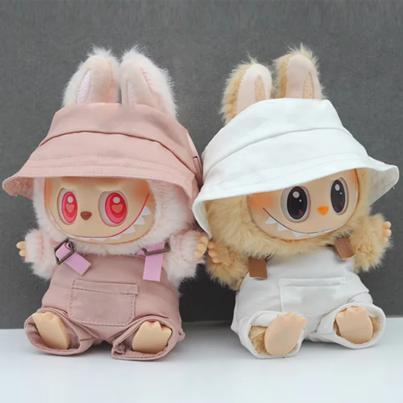 17 センチメートル Labubu カラーマッチ帽子かわいいかわいい人形アクセサリーキッズガールズおもちゃ人形帽子ドールハウスミニチュア