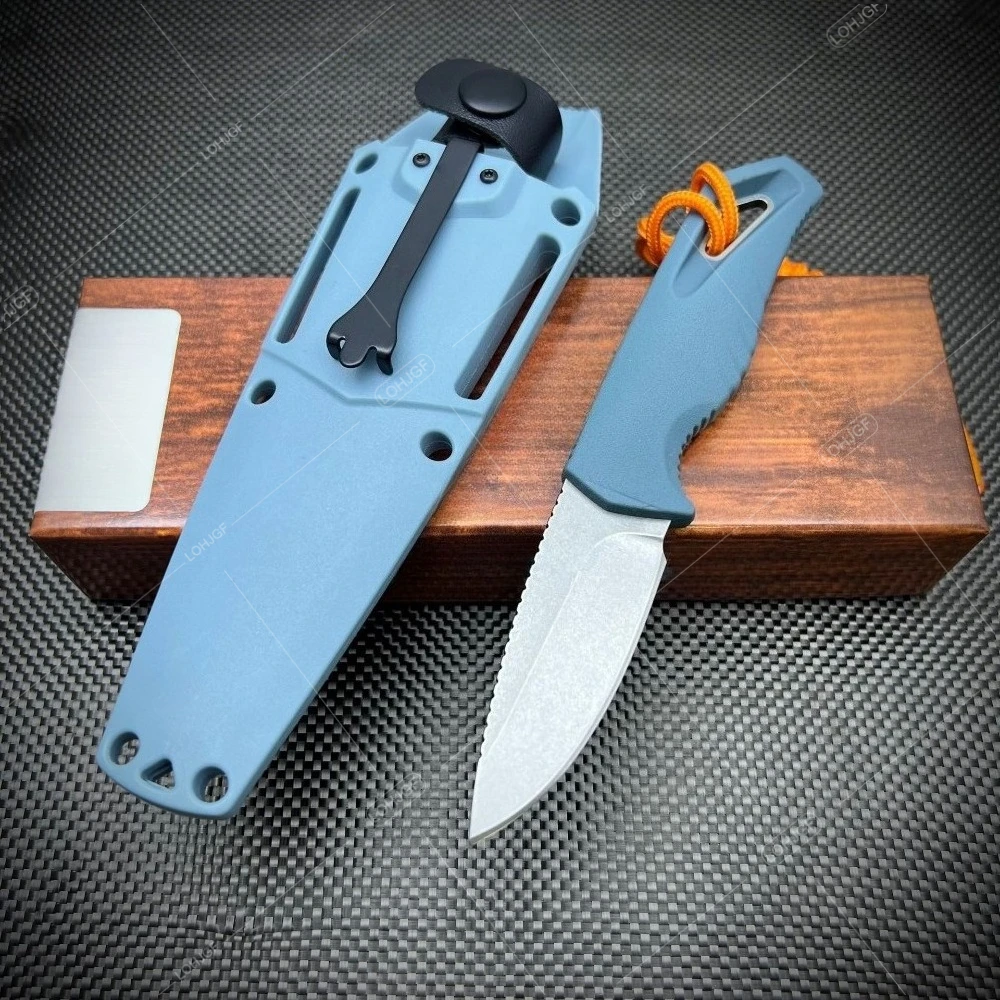 BM 18050 Intersect Fixed Blade Knife with Lanyard Lightweight Outdoor Camping Fishing Straight Knives with K Sheath