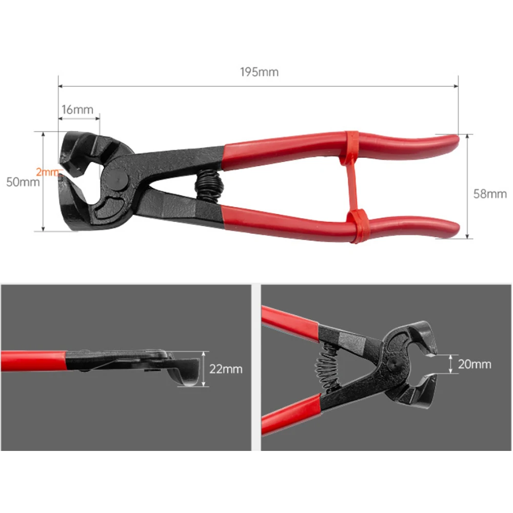 

DIY Glass Ceramic Cutter Tool 8inch Portable Glass Ceramic Pliers Dual-Wheel Round Tile Nippers Carbon Steel