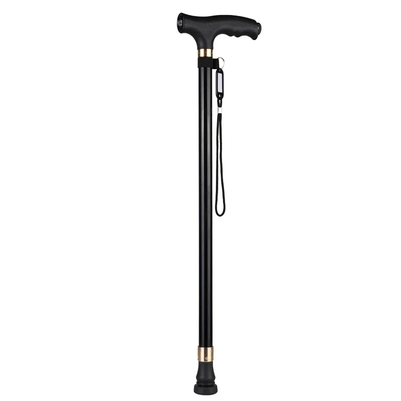 LED-licht wandelstok voor ouderen - Verstelbare kruk van aluminiumlegering met antislip rubberen basis voor senioren/mannen/gehandicapten