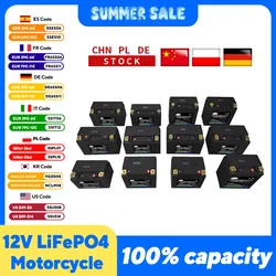 Batería de fosfato de litio LiFePO4 para motocicleta, pila de 12V con protección de voltaje BMS para BMW,Halley, Augusta,KTM,Honda,Suzuki y Yamaha