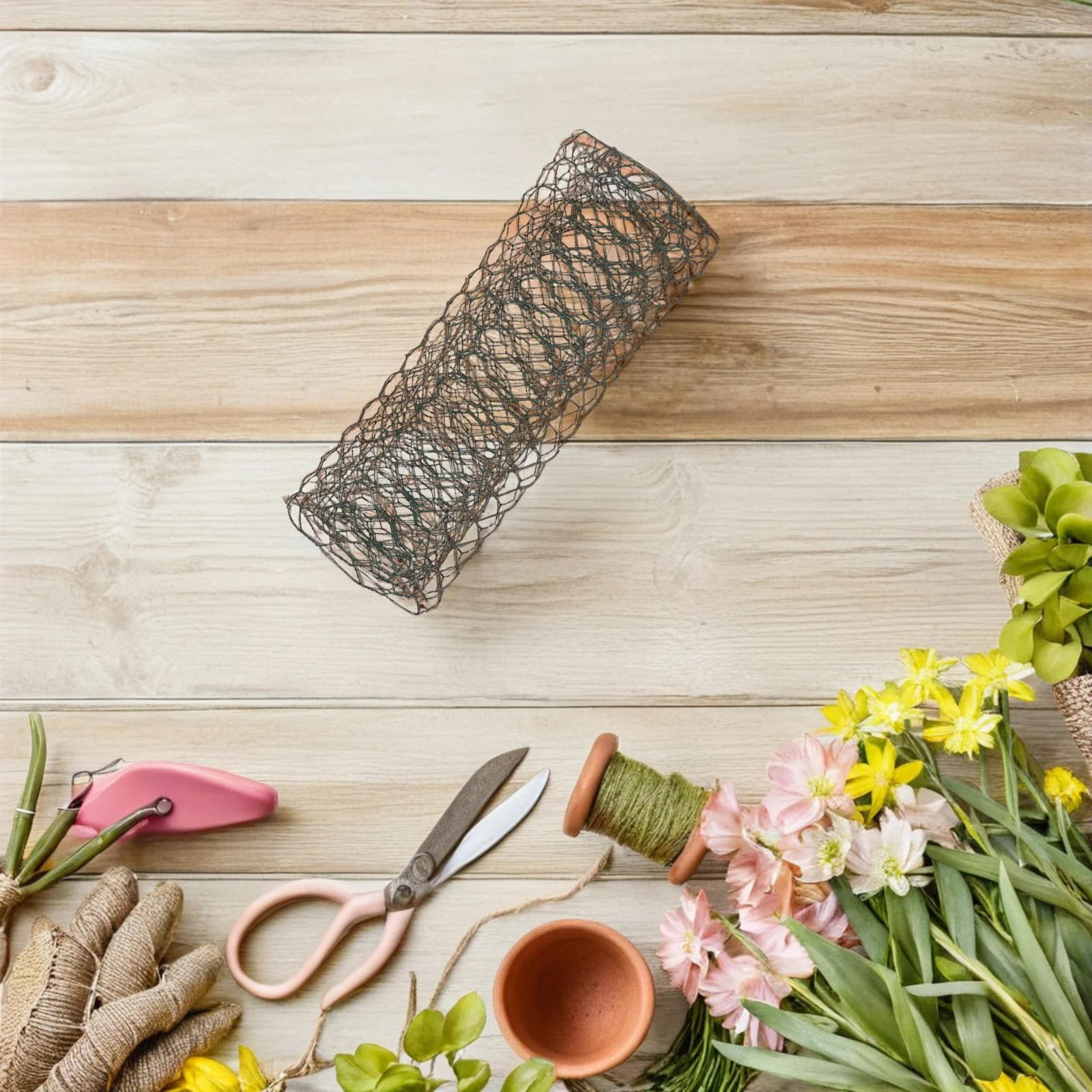 

Poultry Mesh Netting Chicken Wire for Crafts Garden Green Floral Arrangements Metal