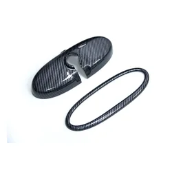 Carbon Fiber Look Interior Rearview Mirror Cover Trim for Mini Cooper R50 R52 R53