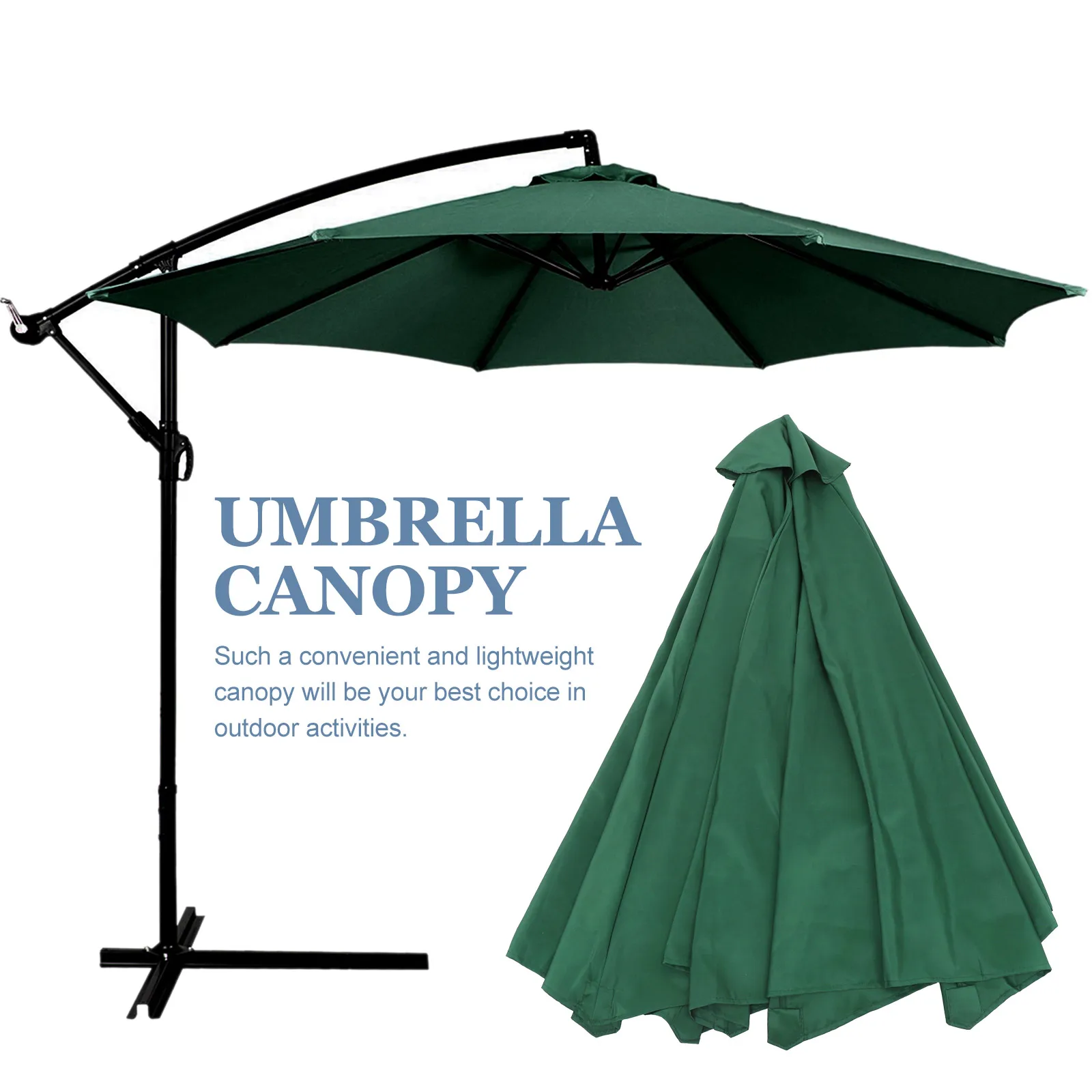 

Outdoor Patio Umbrella Replacement Canopy Waterproof Sun Resistant Ventilation Polyester Fabric Durable Umbrella Canopy