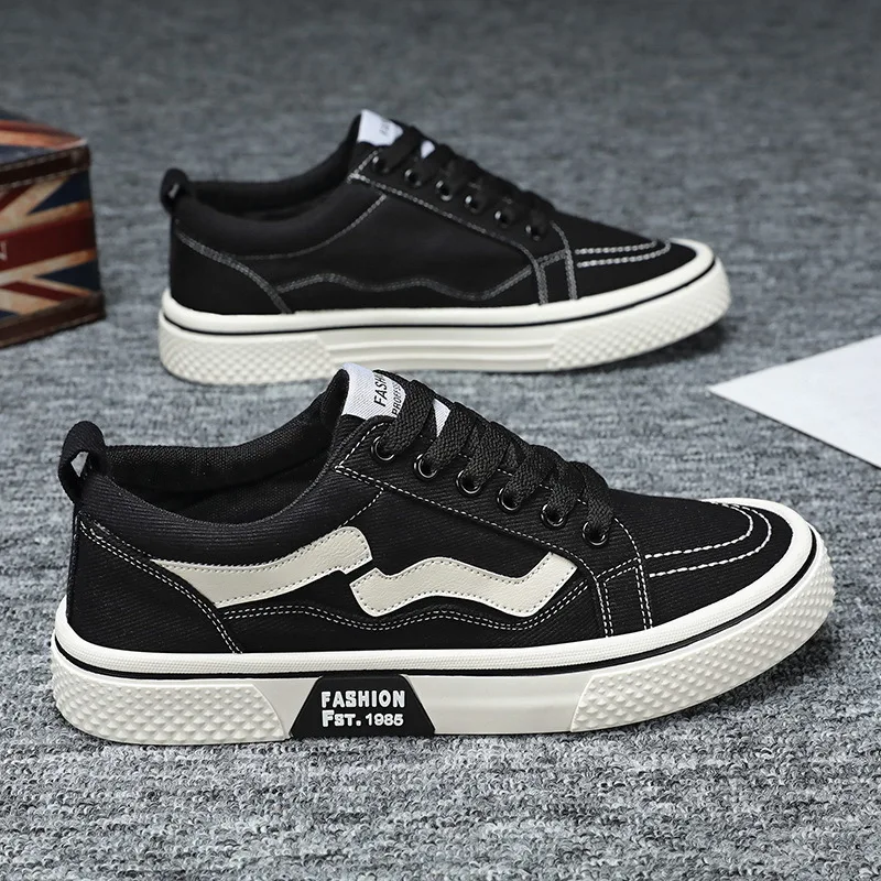 

Men's Shoes Canvas Shoes Breathable Mens Casual Shoe 2025 Summer Fashion Lace-up Skateboard Shoes for Men Non-slip Male Sneakers