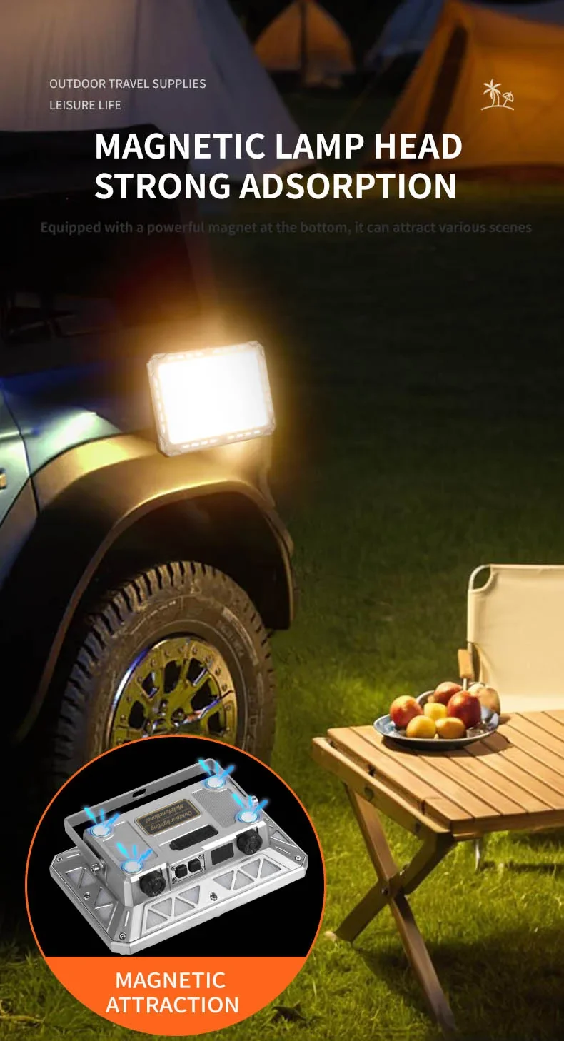 LED Floodlight Rechargeable Emergency Lighting Outdoor Camping Portable Light Waterproof Searchlight