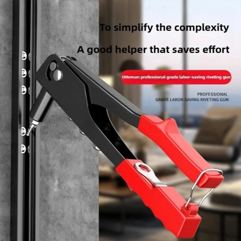 مع 100 قطعة من المسامير لقارب مقطورة الأثاث-مجموعة مسدس برشام البوب المهنية الثقيلة برشام بندقية اليد المبرشم أداة عدة #1