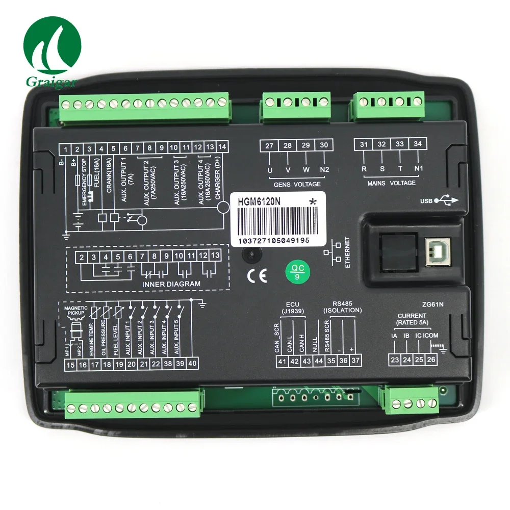 2026 HGM6120N Smartgen Genset Auto Controller Automation System Hgm6120n