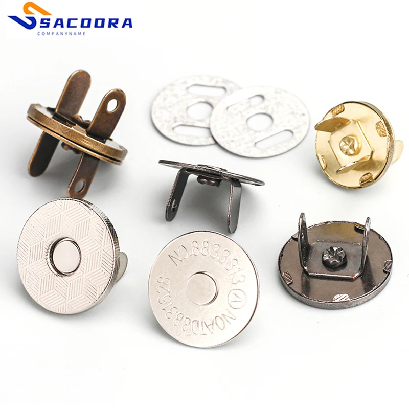10 Sets/Pack Strong Magnetic Snap Buttons Fasteners Clasps Rivet Plum Blossom Thin Bags Parts Accessories Adsorption Buckle