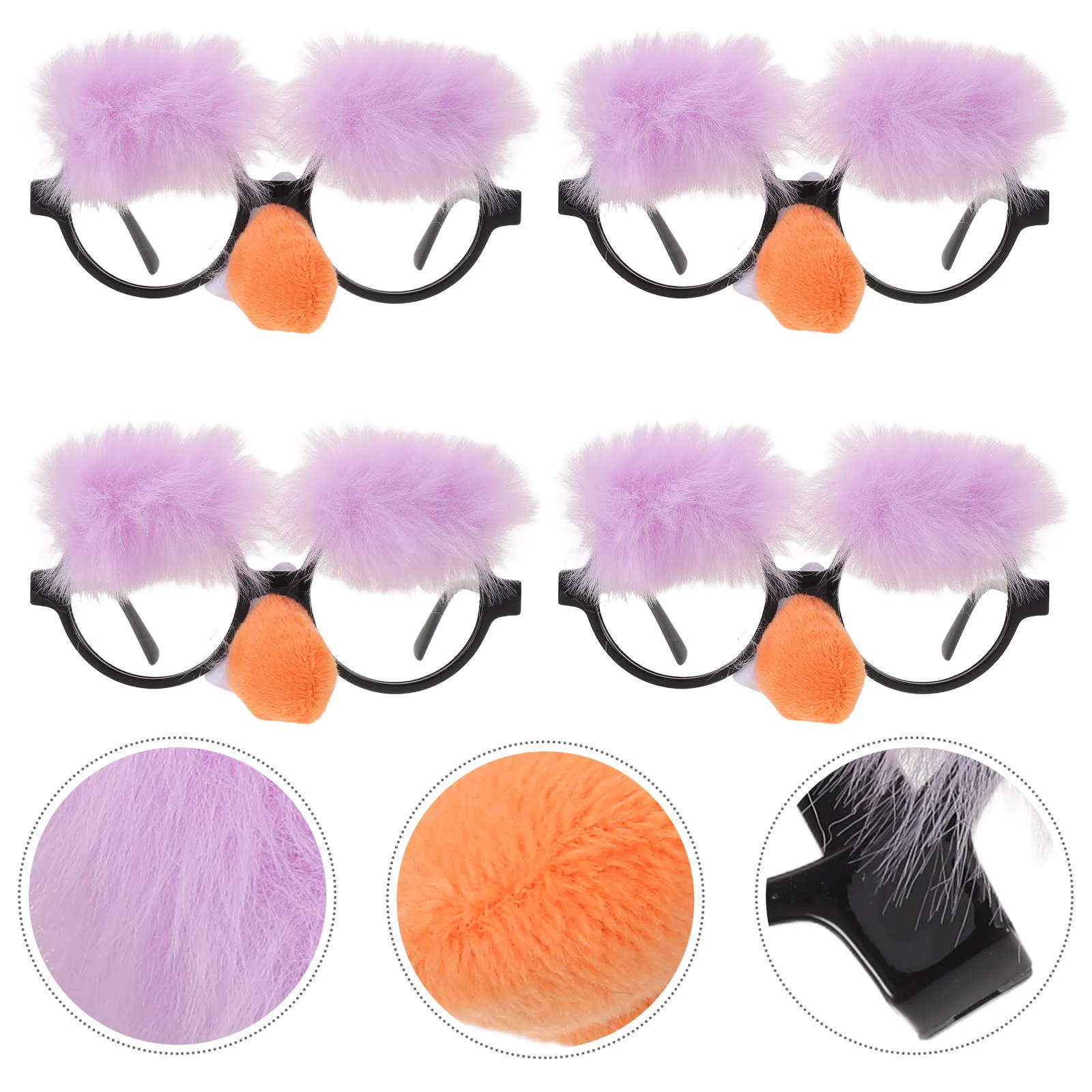 

4Pcs Novelty Eyeglasses Oversized Clown Glasses Hilarious Party Favors for Adults Kids Fun Birthday Halloween Cosplay