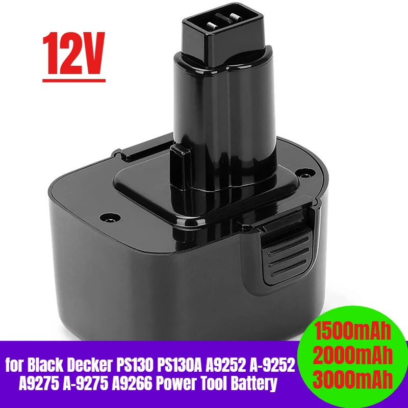 

NEW 12V 3000mAh for Black Decker PS130 PS130A A9252 A-9252 A9275 A-9275 A9266 Power Tool Battery