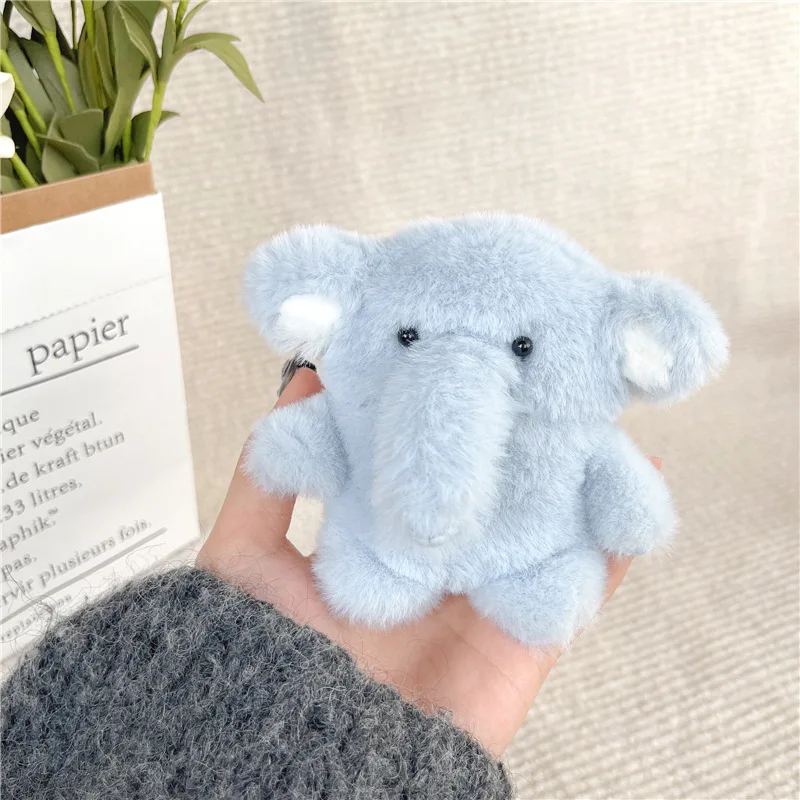 

Plush Elephant Case for AirPods 4 Airpod 1 2 3 Pro Pro2 Bluetooth Earbuds Charging Box Protective Earphone Case Cover