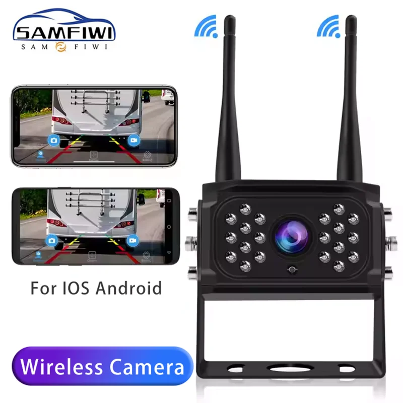 

1080P Wireless WIFI Infrared Night Vision Vehicle Camera for Truck and Bus Reverse Parking Camera System for iPhone Android
