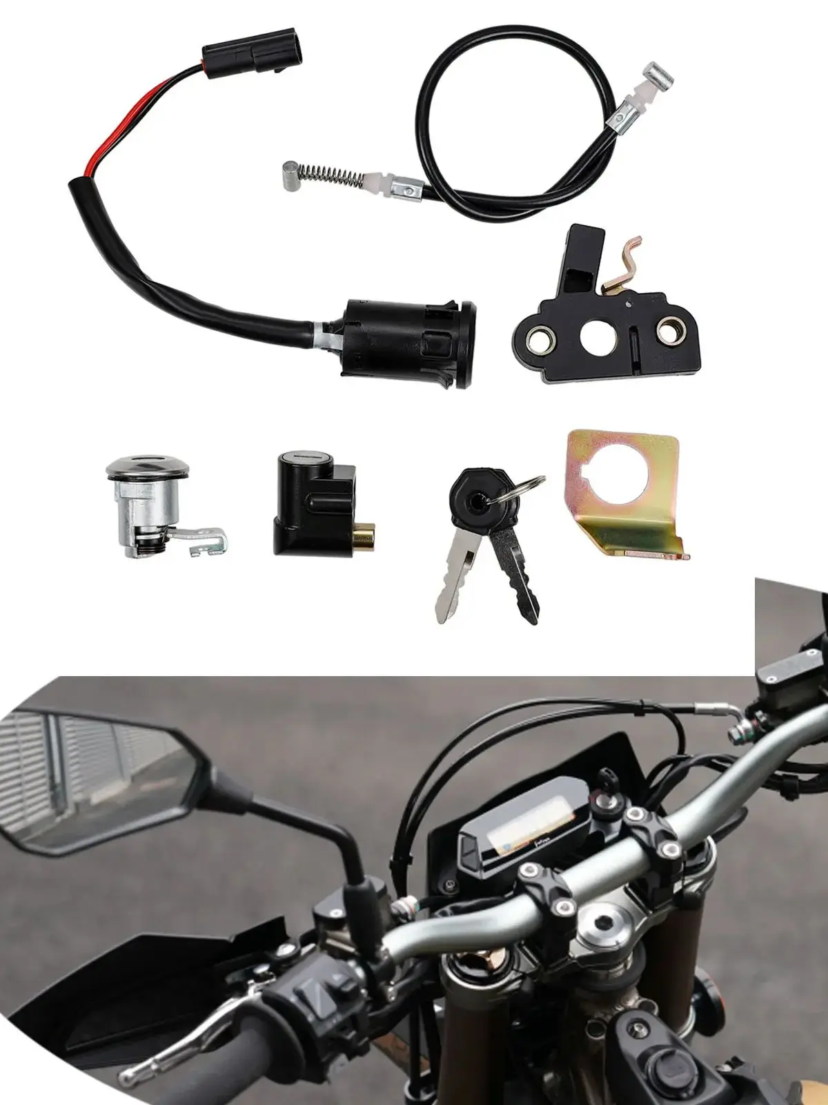 AliExpress NONE Ignition Key Switch Set for Ultra Bee Surron,Electric Dirt Bike Ignition Lock Cylinder with 2 Keys