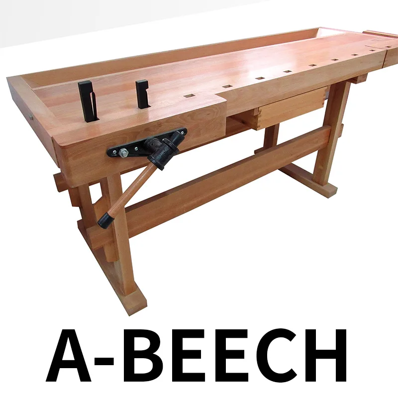 Beech solid wood woodworking table multifunctional woodworking workbench operation table DIY woodworking table tools
