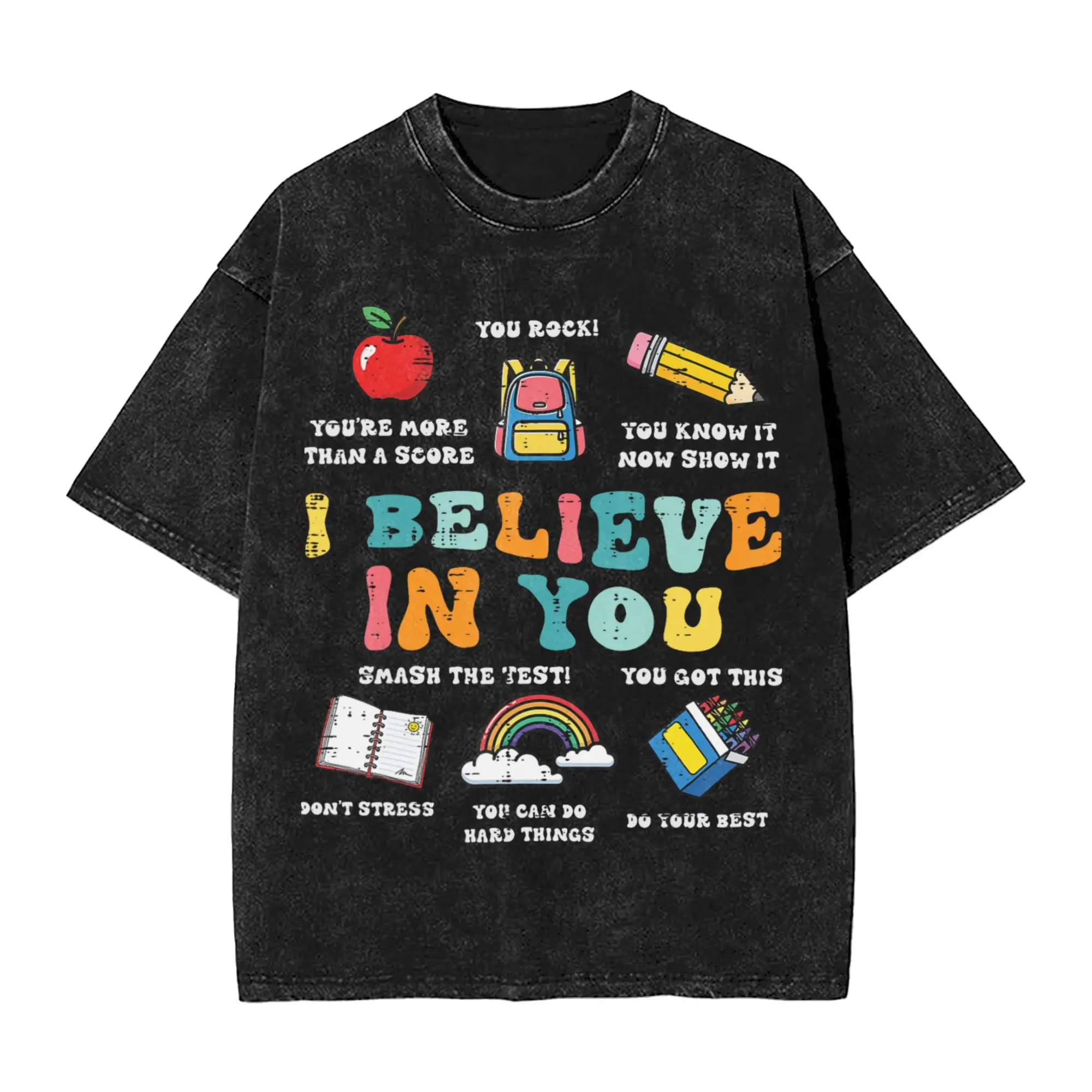 Men's Testing Day I Believe In You State Test Teacher T Shirts  Tops Summer  Casual Short-Sleeve T Shirt O-Neck Tshirt Hot Sale