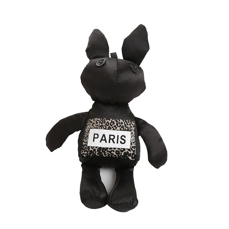 1pc 20cm Black Rabbit Stuffed Plush Animal Pendant Doll Children Bag Charm Kids Cartoon Plush Toys Xmas Gift