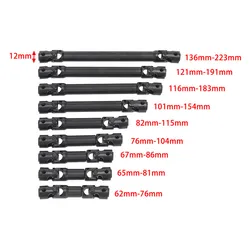 Wewnętrznego Spline stal hartowana wał napędowy 62mm-136mm do 1/10 gąsienica RC oś samochodu SCX10 Wraith TRX4 RGT86100 przegub uniwersalny