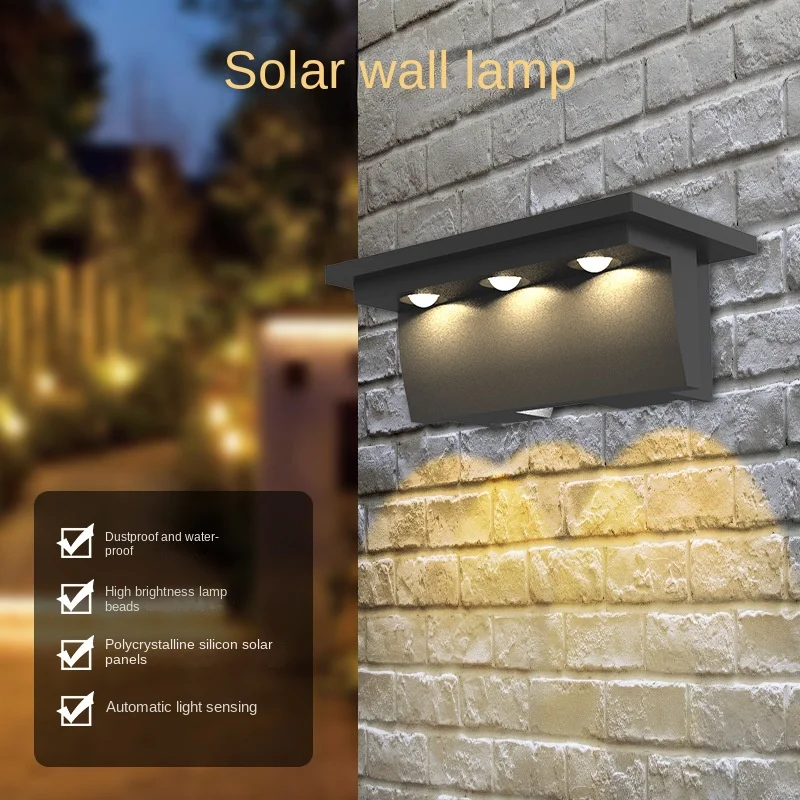 

Solar Wall Lamp Outdoor Waterproof Fence Outdoor Fence Lamp Courtyard Corridor Step Light