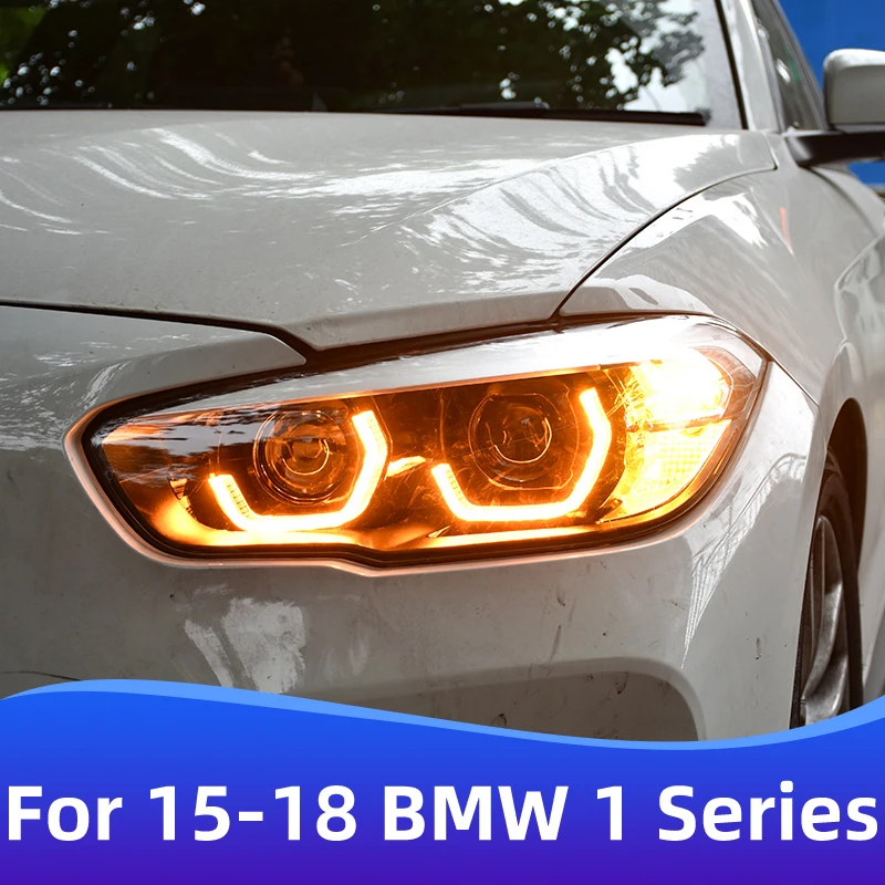 Car Lights For BMW imported 1 series Headlight Assembly For 2015-2018 BMW 1series LED Headlight LED Spoon Daytime Running Lights