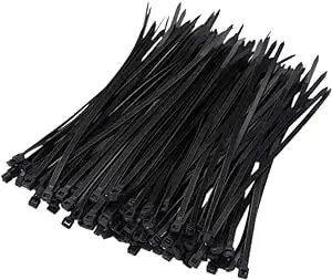 100 PCS Self-locking Cable Tie,Nylon Tie,Zip Ties White/Black Plastic Strong Snap High Temperature Resistant Twine Tie Wire