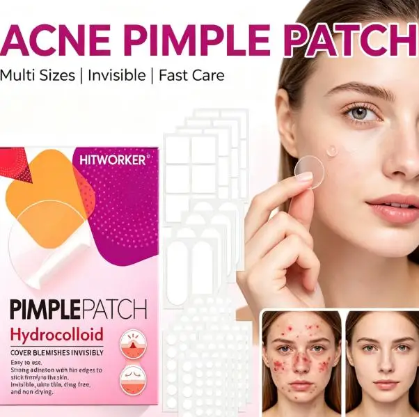 Hydrocolloid Invisible Acne Pimple Patch Multi Sizes Thin Clear Spot Cover Stickers Gentle Facial Acne Care Treatment Patch