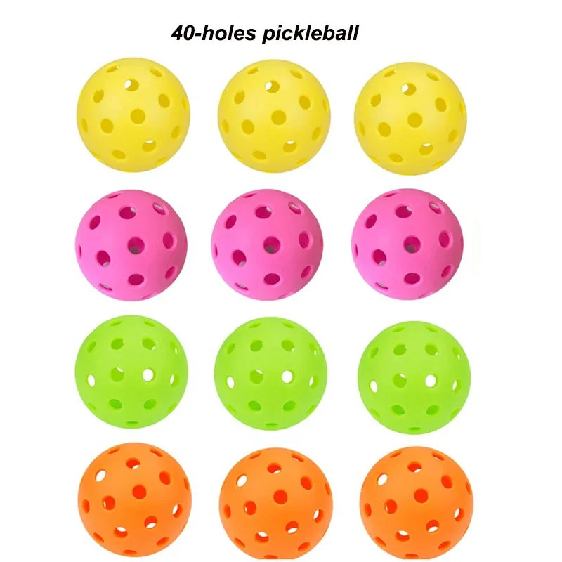 

Набор из 6/12 шт. Pickleball, 40 отверстий, Pickleballs, сверхлегкие, 25 г, уличная игра с пикл-мячом, игра для развлечений и тренировок поездке