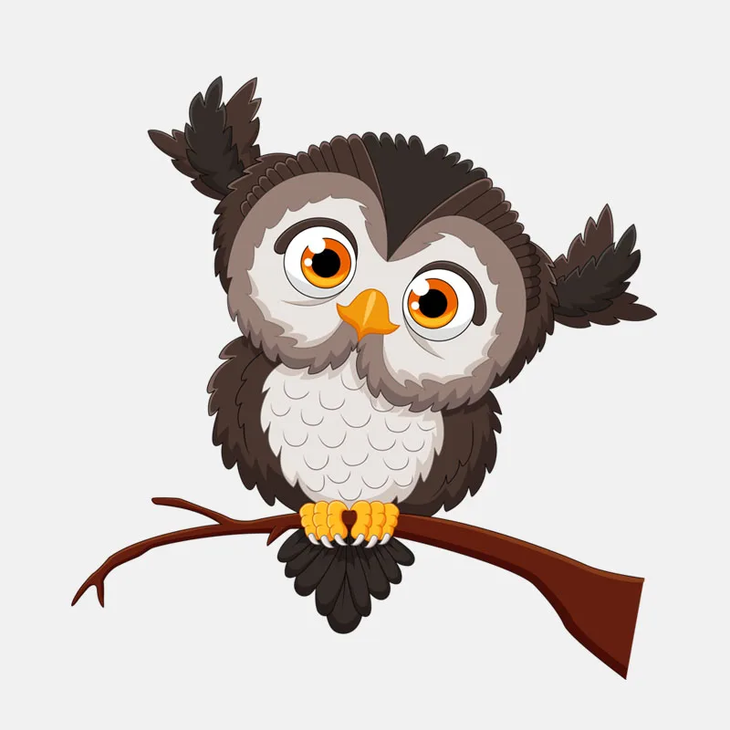 

LYKX Cute Owl on A Tree Branch Car Sticker Automobiles Motorcycles Exterior Accessories PVC Decals for Toyota Honda Lada Vw