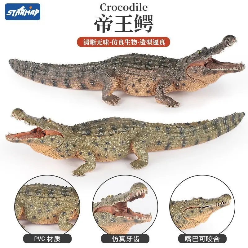 

Solid Crocodile Model and Megalodon Simulation Marine Life Toy - STARMAP Emperor Crocodile for Children's Birthday Gift