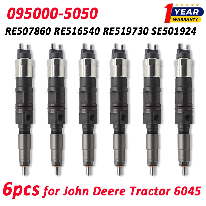 

6pcs 095000-5050 Diesel Auto Injector Nozzle For John Deer Tractor 6045 RE507860 RE516540 RE519730 SE501924
