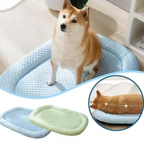 여름 개 침대 고양이 패드 강아지 잠자는 둥지, 소형, 중형, 대형 개 고양이 얼음 실크 쿨 패드 애완 동물 침대 고양이 침대 침대