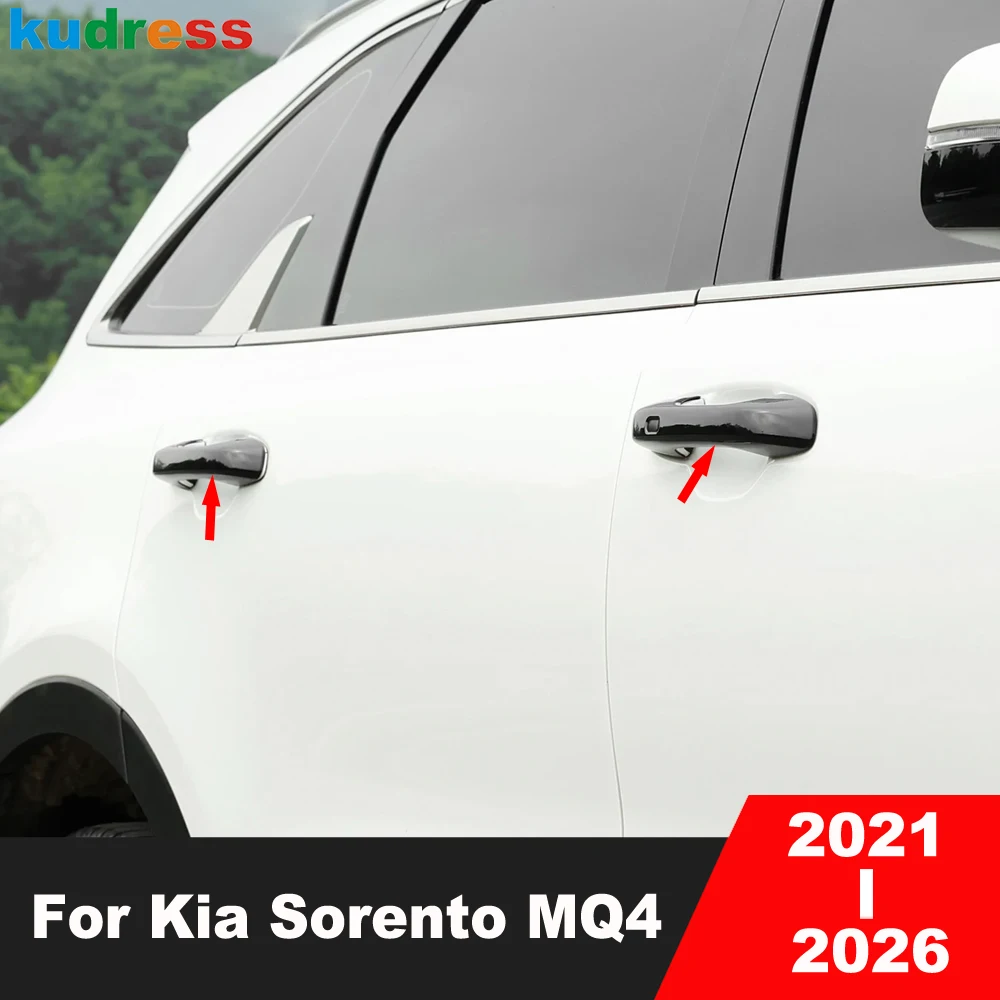 

Накладки на ручки дверей из карбона для Kia Sorento MQ4 2021-2026: аксессуары для защиты и декора