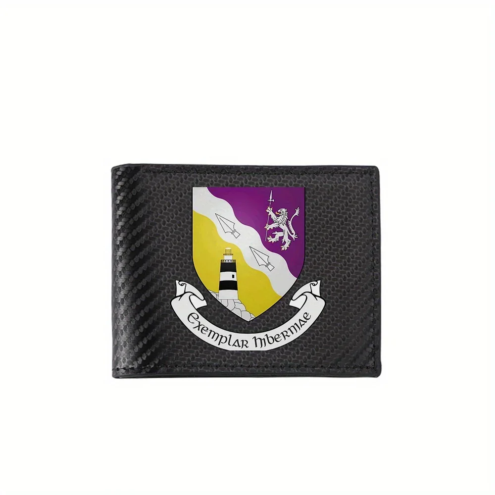 Lion lighthouse spear banner emblem Men's Wallets Simple Business Modern Stylish Printing Design Gifts For Father Boyfriend Chri