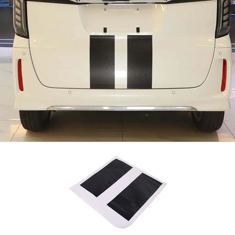 

For Honda N-BOX 2017-2021 PVC Polyvinyl Chloride Carbon Fiber Style Car Tailgate Decorative Sticker