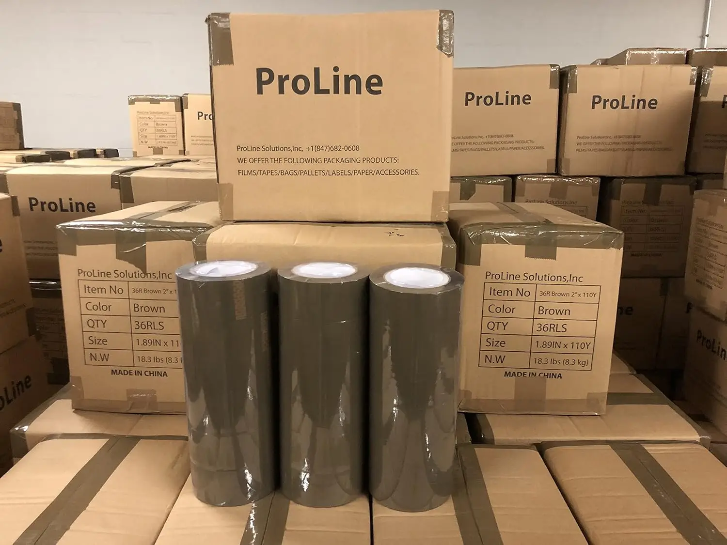 

Line Heavy Duty Shipping Packing Box Tape Adhesive, Premium Brown Carton Box Sealing Tape, 2.0 Mil 2 Inches x 110 Yards