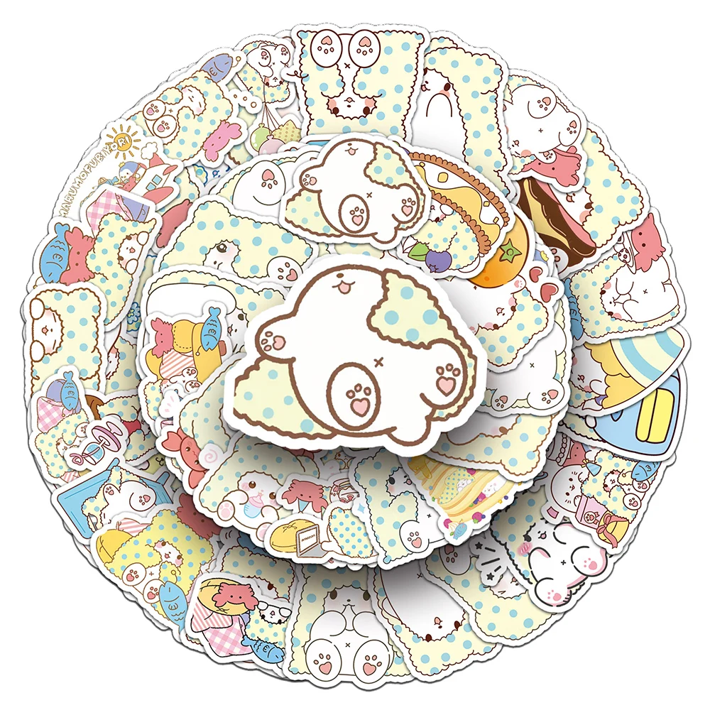 10/30/50pcs Cute Marumofubiyori Sanrio Anime Stickers Aesthetic Decorative Journal Diary Stationery Kawaii Kids DIY Sticker Toys