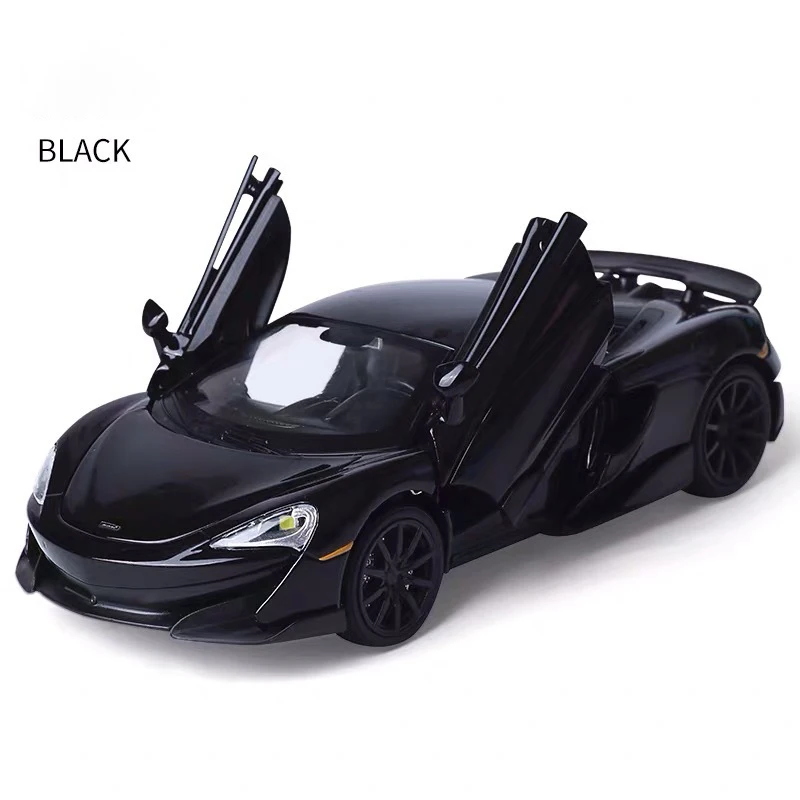 1:32 Diecast Mclaren 600lt Sportwagen Modell Spielzeug Legierung Simulation Sound Licht zurückziehen Supercar Spielzeug Fahrzeug als Geschenk