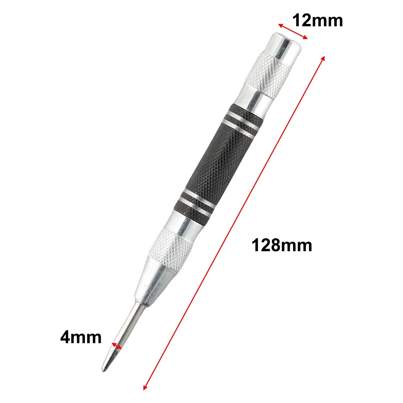 Automatic Centre Punch Positioning Center Punch 2pc Needles Adjustable Spring Loaded Metal Wood Glass Drill Tool Hand Tools