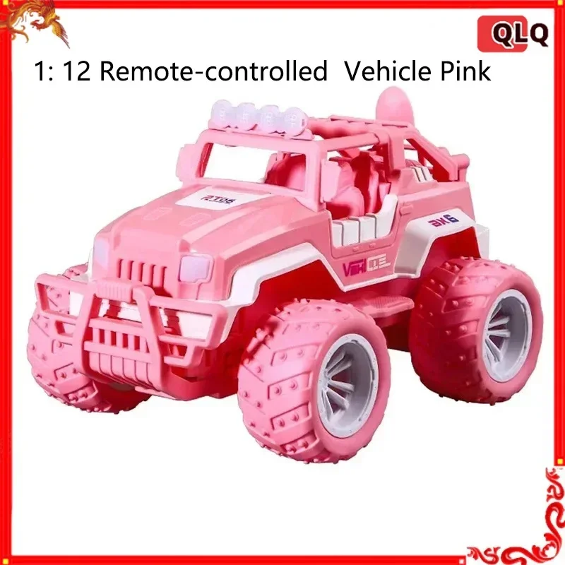 

1:12 Scale Remote-Controlled Off-Road Vehicle Pink Oversized Climbing Car Toy for Children Boys And Girls Gift RC Car