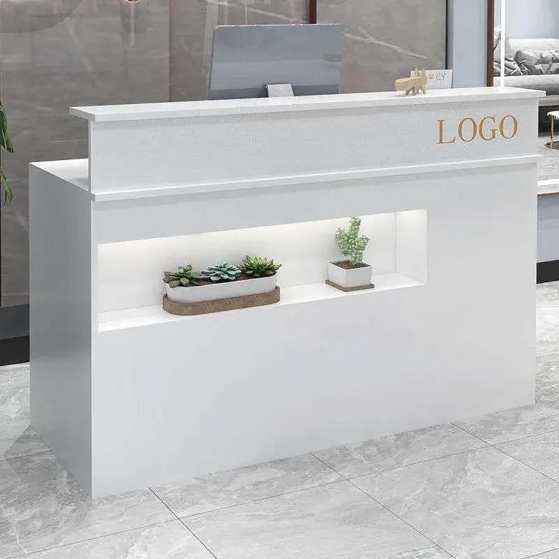 Reception Business Restaurant Desk Table Atelier Front Reseption Cashier Bank Entrance Recepcion Luxury Furniture Bureau