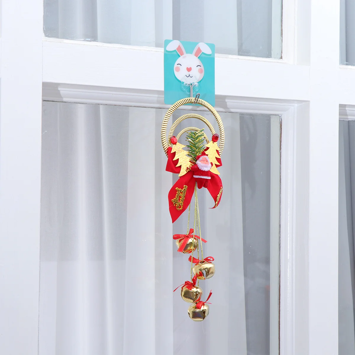 

2Pcs Christmas Pendant Ornaments Practical Use Bright Color Fine Workmanship Door Wall Shopwindow Decor Gift Friends