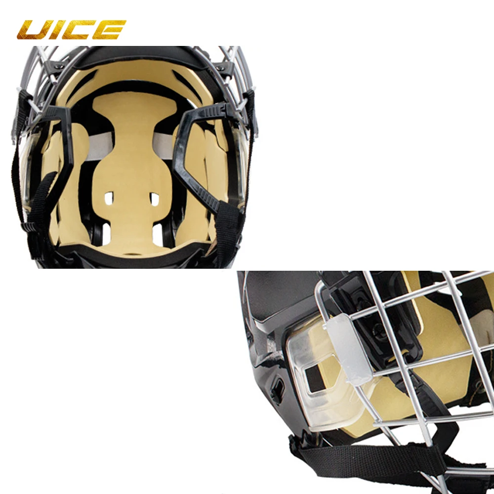 Ice Hockey Helmet 57-60cm Full Face Adult Safety Top Equipment PP Shell Hockey Helmet Hockey Helmet Combo Sport Helmet