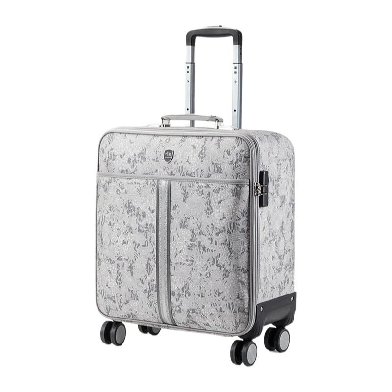 

Женский водонепроницаемый чемодан Oxford для ручной клади с передним отверстием и замком TSA, 16, 18, 20, 22, 24 дюйма, дорожная сумка в клетку Spinner