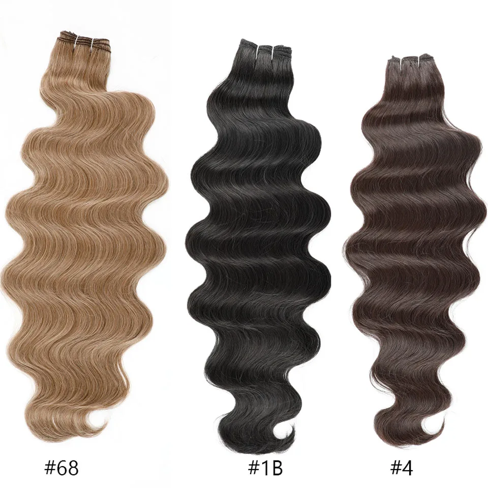 Magicae Body Wave 30 นิ้วนุ่มยาวสังเคราะห์ธรรมชาติหยัก Ombre 613 ผมสีบลอนด์ส่วนขยาย.