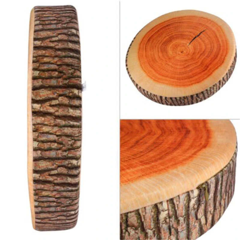 Home Pillow Round Stump Creative High Simulation Round Stump Shape Cushion Home Decoration