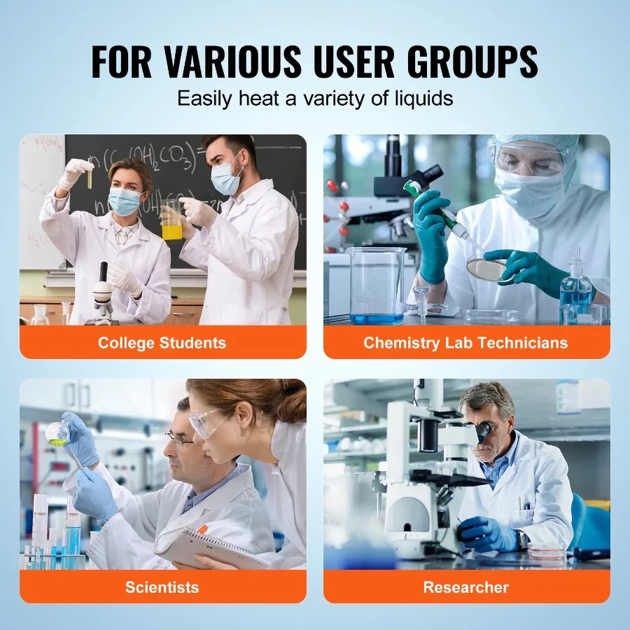 Agitatore magnetico Piastra riscaldante Max 644F 340C 01500 RPM Piastra riscaldante con agitatore magnetico Agitatore a piastra riscaldante da 20 litri con supporto per schermo LED