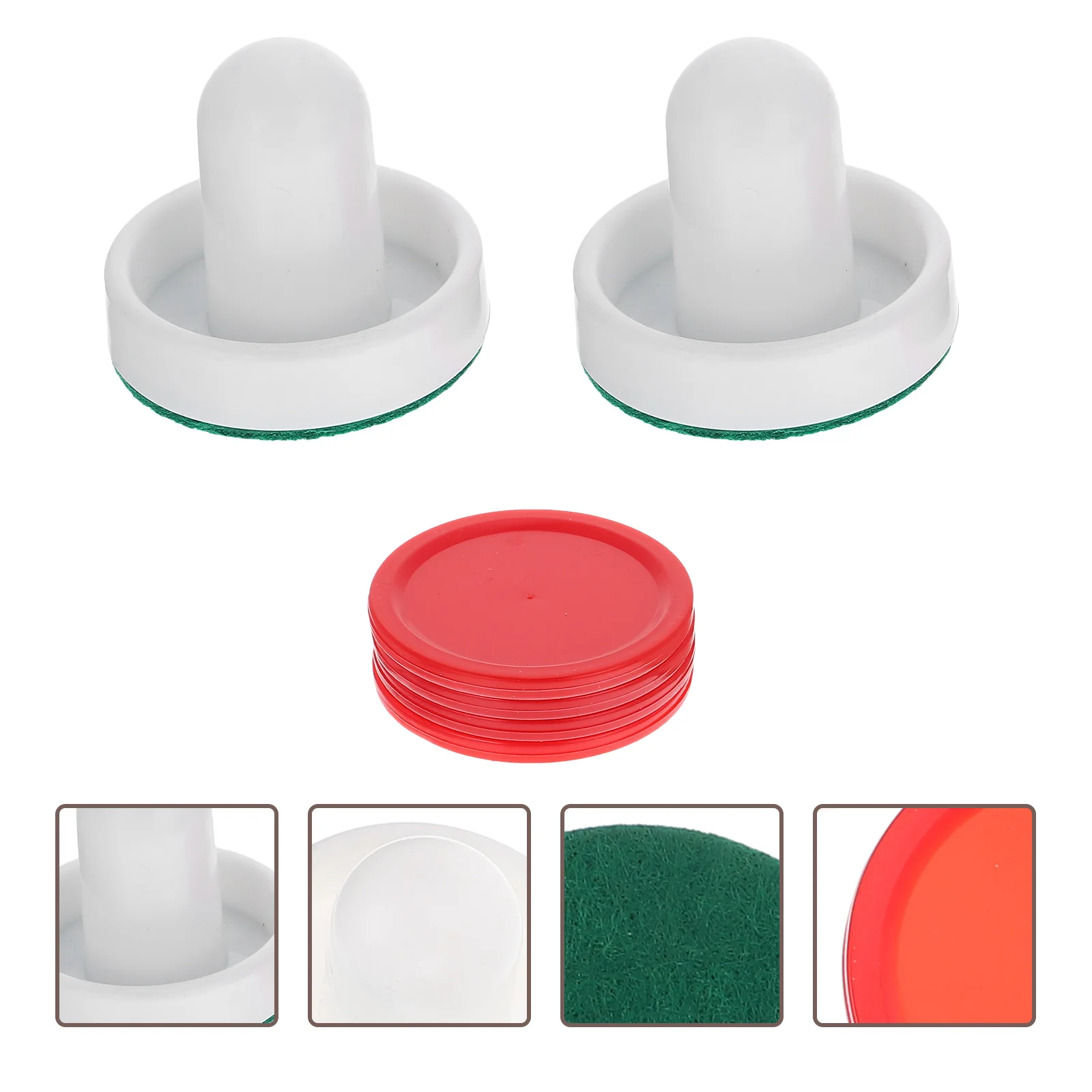

2 Sets Hockey Plastic Smooth Design Plastic Air Hockey Pusher Game Accessories Indoor Fun Sports Activities Ice Machine