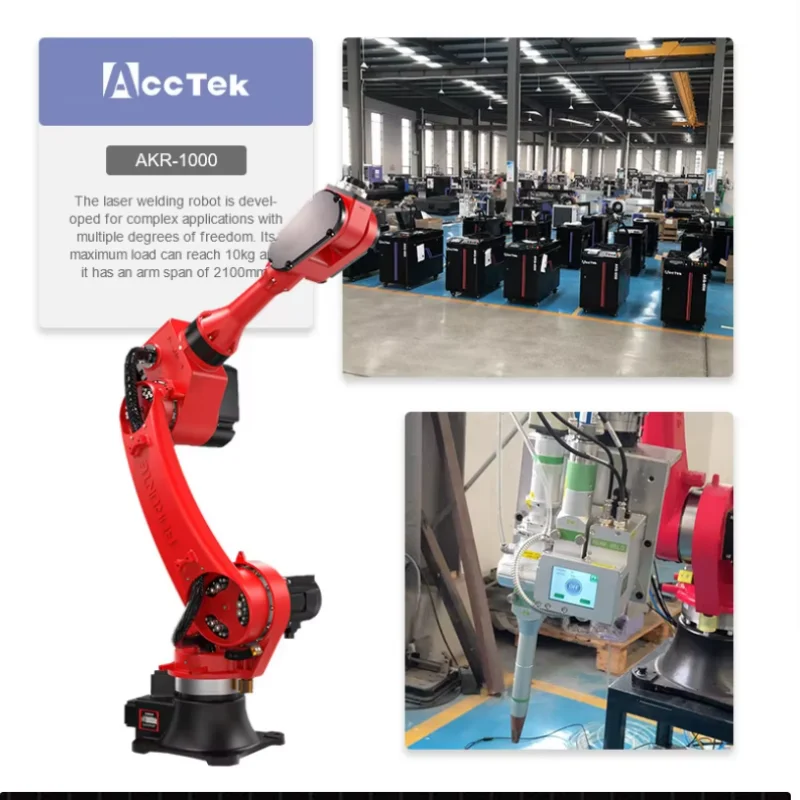 Advanced 6 Axis Robotic Arm Fiber Laser Welding System 1500W 2000W 3000W Automatic Spot Welder with Dual Function Cutter Head
