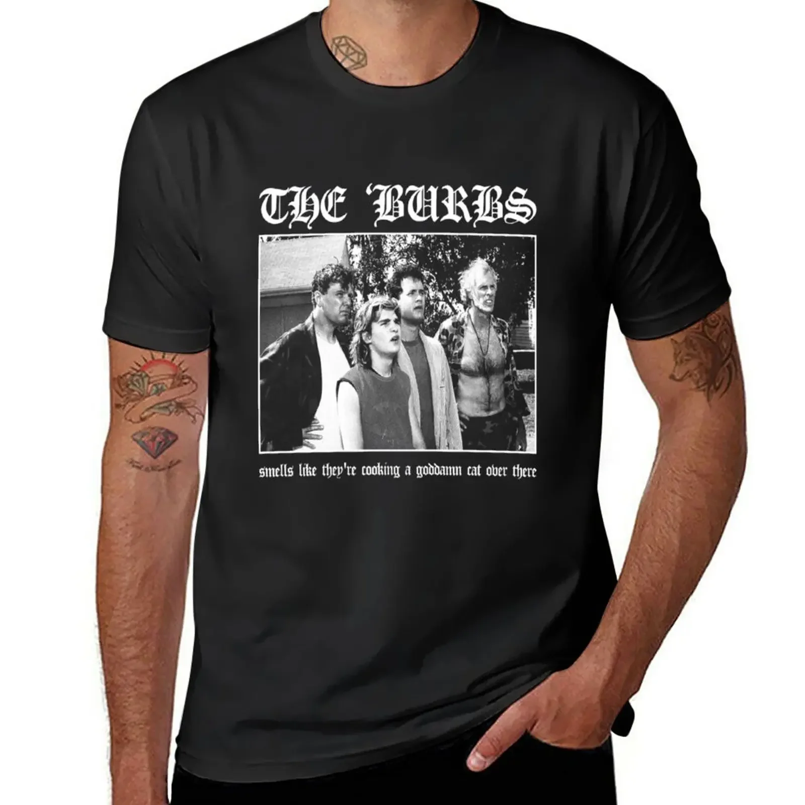 The Burbs The Burbs_ Smells Like They're Cooking A Goddamn Cat Over There T-Shirt sublime vintage anime clothes t shirt men