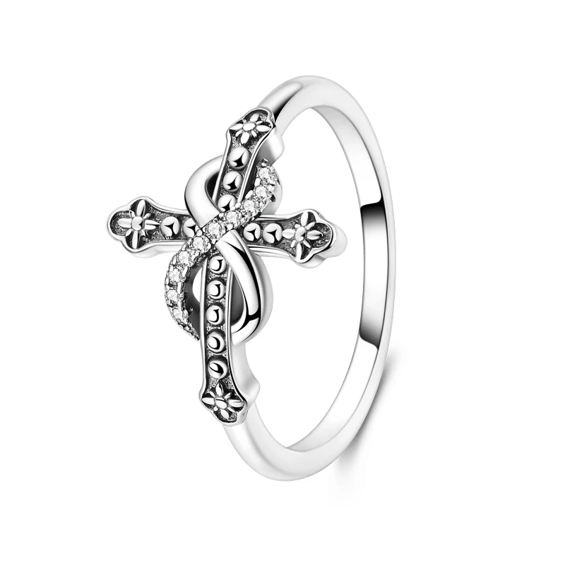 Women's 925 Silver Geometric Star Zircon Ring, Romantic Gift